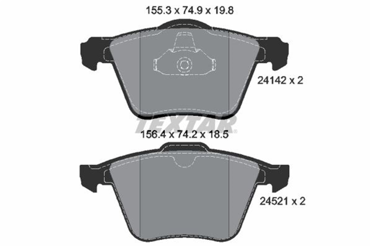 TEXTAR 2414201 - Fren Balatasi Ön - Ford S-max/volvo