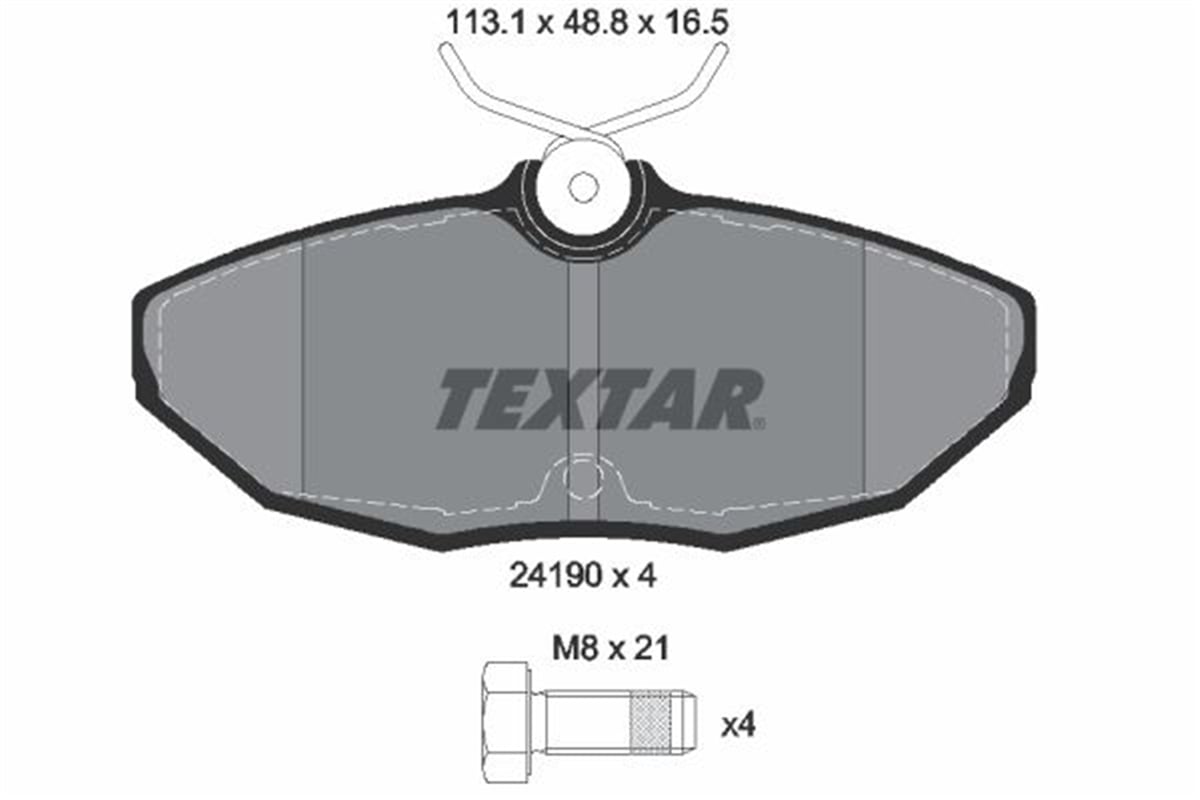 TEXTAR 2419001 - Fren Balatasi Arka - Volvo Jaguar S-type Ii (x200)