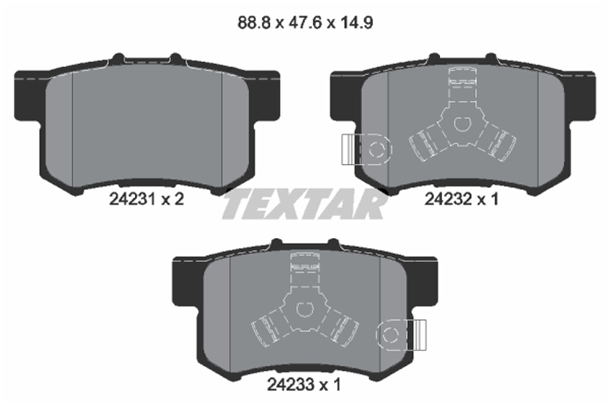 TEXTAR 2423101 - Fren Balatasi Arka - Japon Crv (rd)