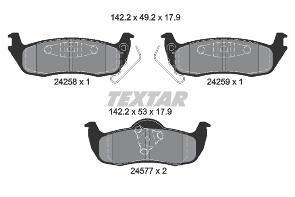 TEXTAR 2425801 - Fren Balatasi Arka - Fiat Jeep-commander/chrysler
