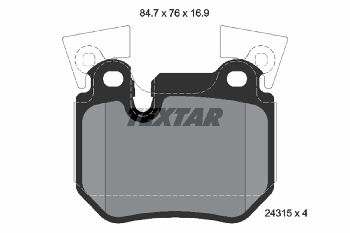 TEXTAR 2431501 - Fren Balatasi Arka - Bmw E81-e82-e87-e88-e90-e91-e92-e93