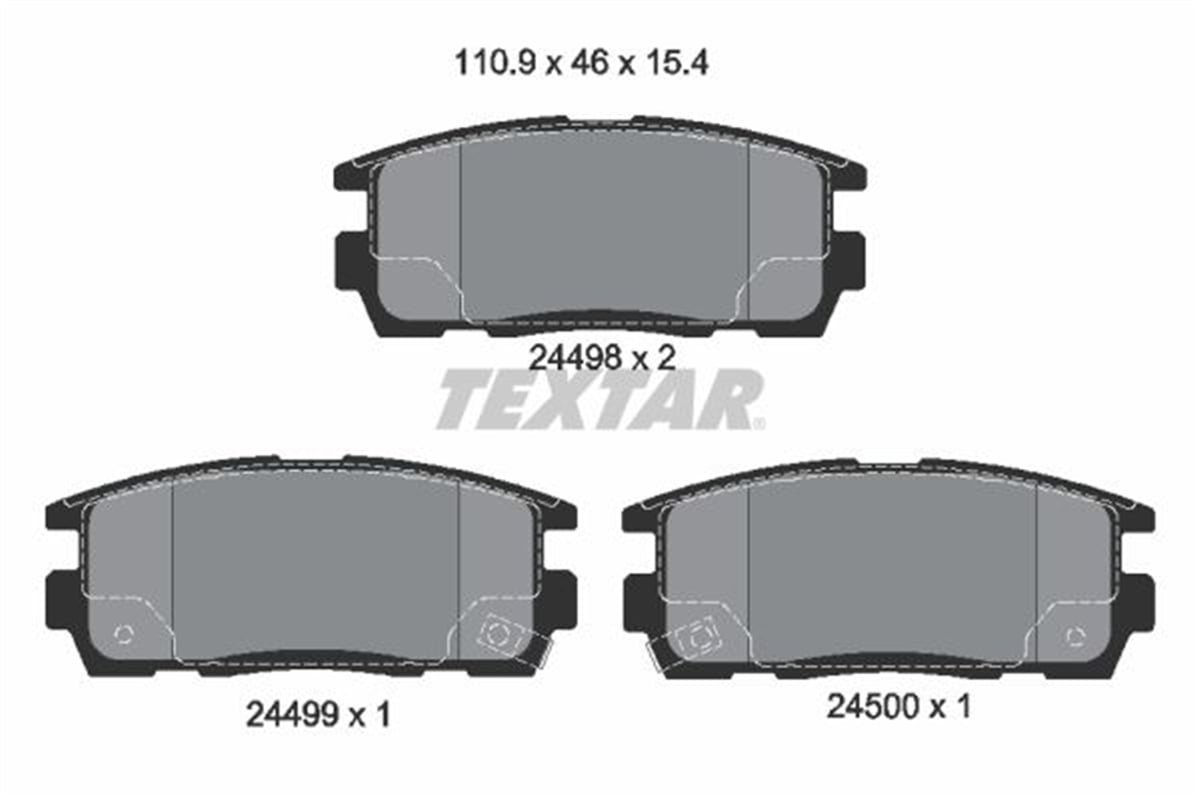 TEXTAR 2449801 - Fren Balatasi Arka - Opel Captiva Antara