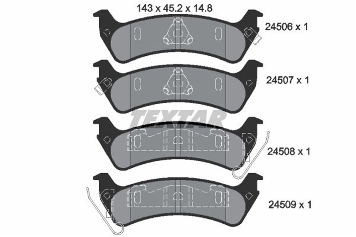 TEXTAR 2450601 - Fren Balatasi Arka - Fiat Grand Cherokee I