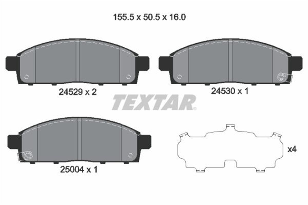 TEXTAR 2452901 - Fren Balatasi Ön - Fiat Fullback- L200