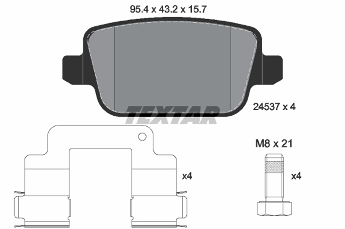TEXTAR 2453701 - Fren Balatasi Arka - Bmw Freelander 2