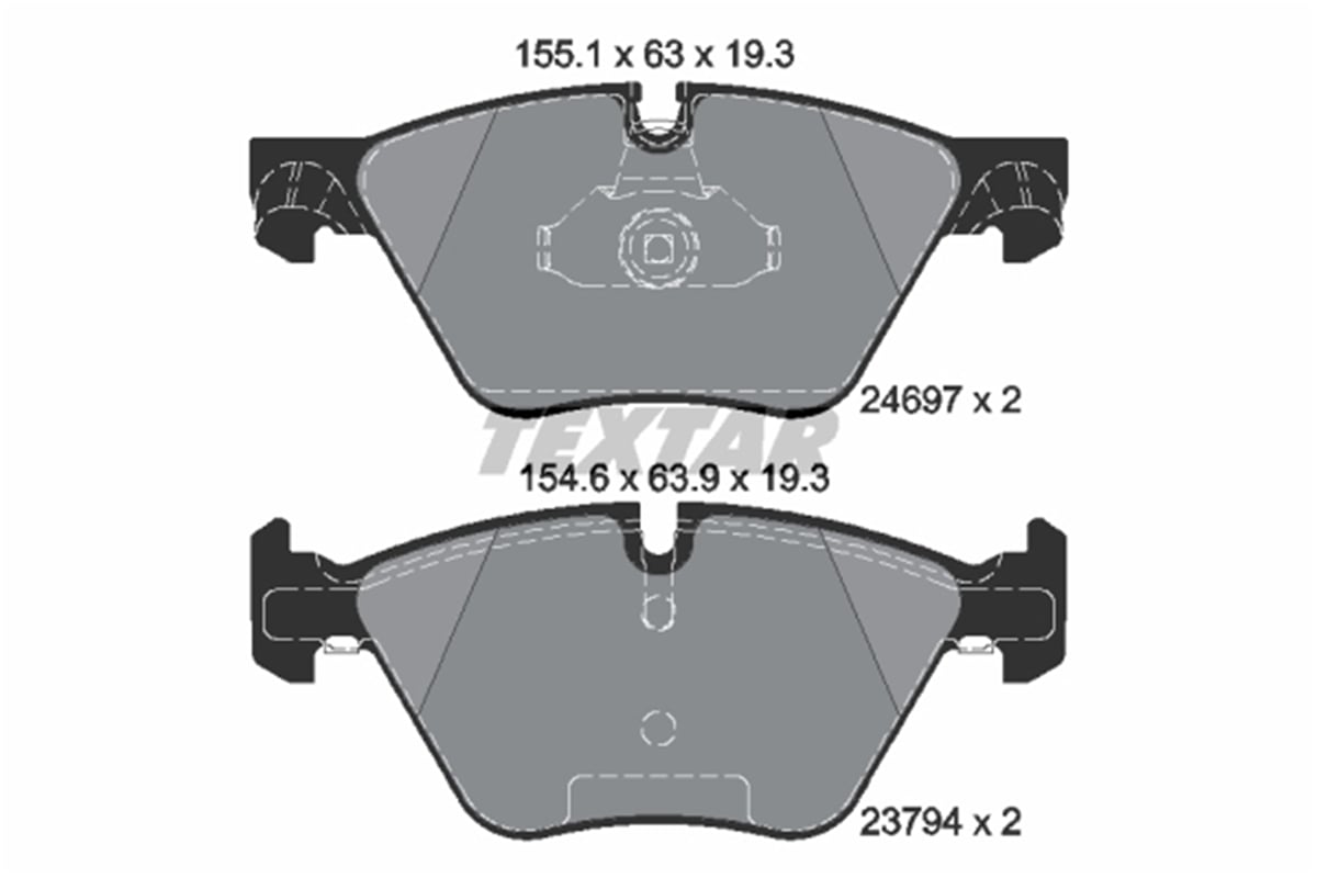 TEXTAR 2469701 - Fren Balatasi Ön - Bmw F10-f10 Lci-f11-f11 Lci-f18-f18 Lci