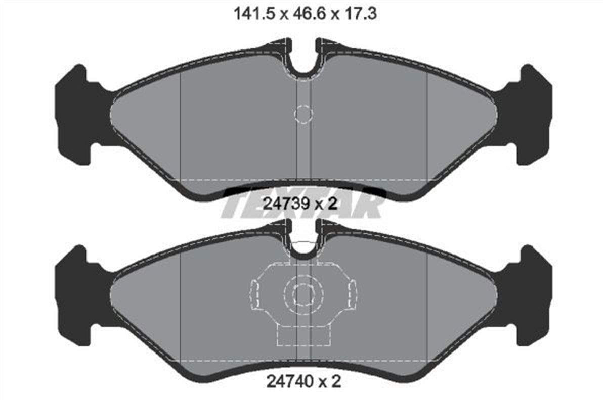 TEXTAR 2473901 - Fren Balatasi Arka - Mercedes Sprt.208,210,212 -208,211,213,216.cdi -vw.lt.28,35,46