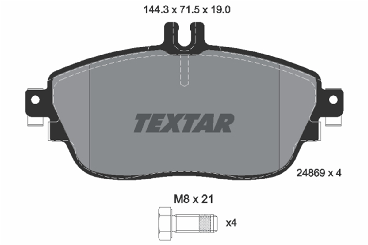 TEXTAR 2486901 - Fren Balatasi Ön - Mercedes W176-246-156-117