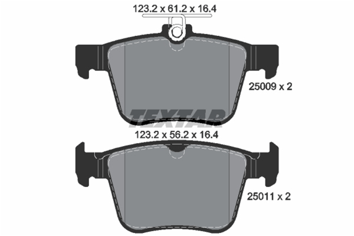 TEXTAR 2500901 - Fren Balatasi Arka - Vw Golf7-a3-leon-passat