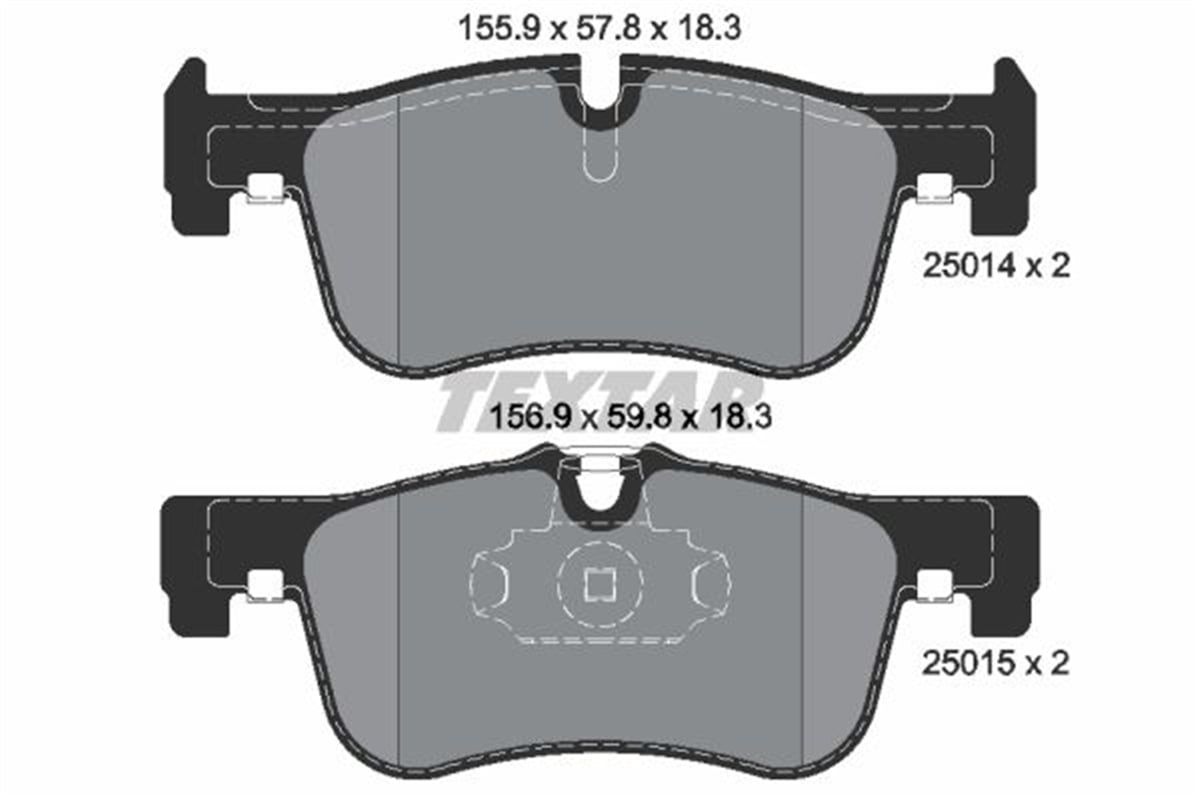TEXTAR 2501401 - Fren Balatasi Ön - Bmw F20-f20 Lci-f21-f21 Lci-f22-f22 Lci-f23-f23 Lci