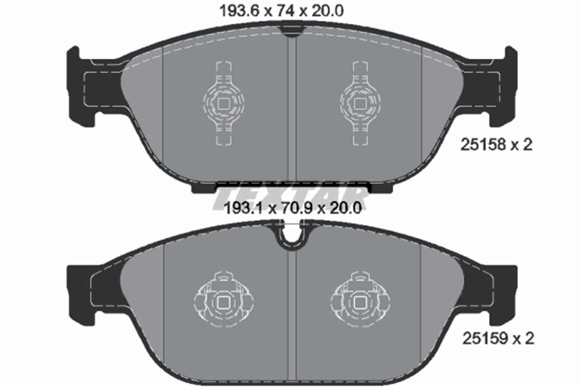 TEXTAR 2515802 - Fren Balatasi Ön - Vw A6-a7-a8
