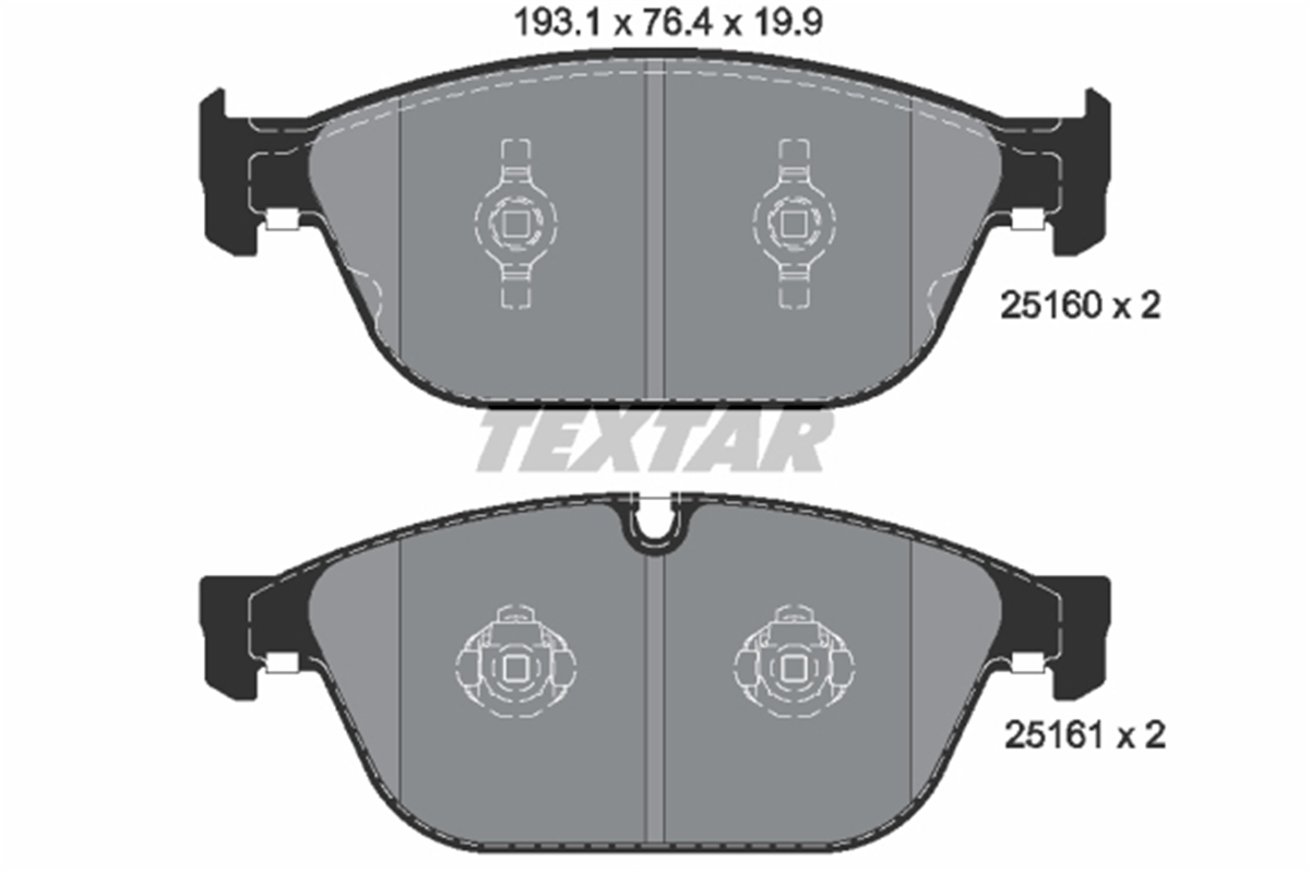 TEXTAR 2516002 - Fren Balatasi Ön - Vw A8