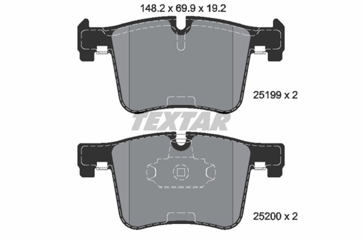 TEXTAR 2519901 - Fren Balatasi Ön - Bmw F20-f21-f22-f23-f30-f31-f34-f35-4f32-f33-f36-x3 F25-x4 F26
