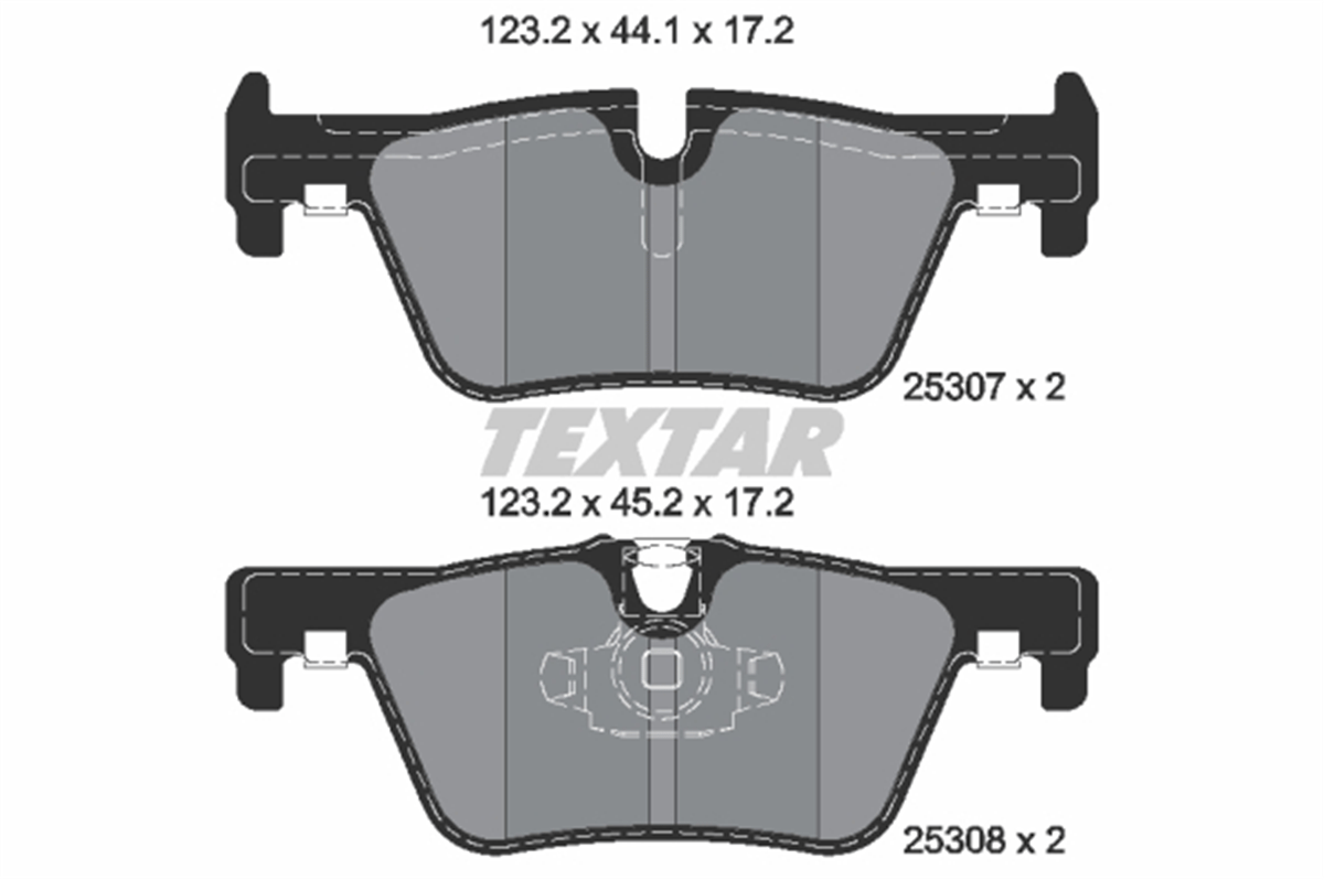TEXTAR 2530701 - Fren Balatasi Arka - Bmw F20-f20 Lci-f21-f21 Lci-f22-f22 Lci-f23-f23 Lci-f30-f30 Lci-f31-f31 Lci-f34 Gt-f34 Gt Lci-4f32-f32 Lci-f33-f33 Lci-f36-f36 Gran Coupe -f36 Gran Coupe Lci