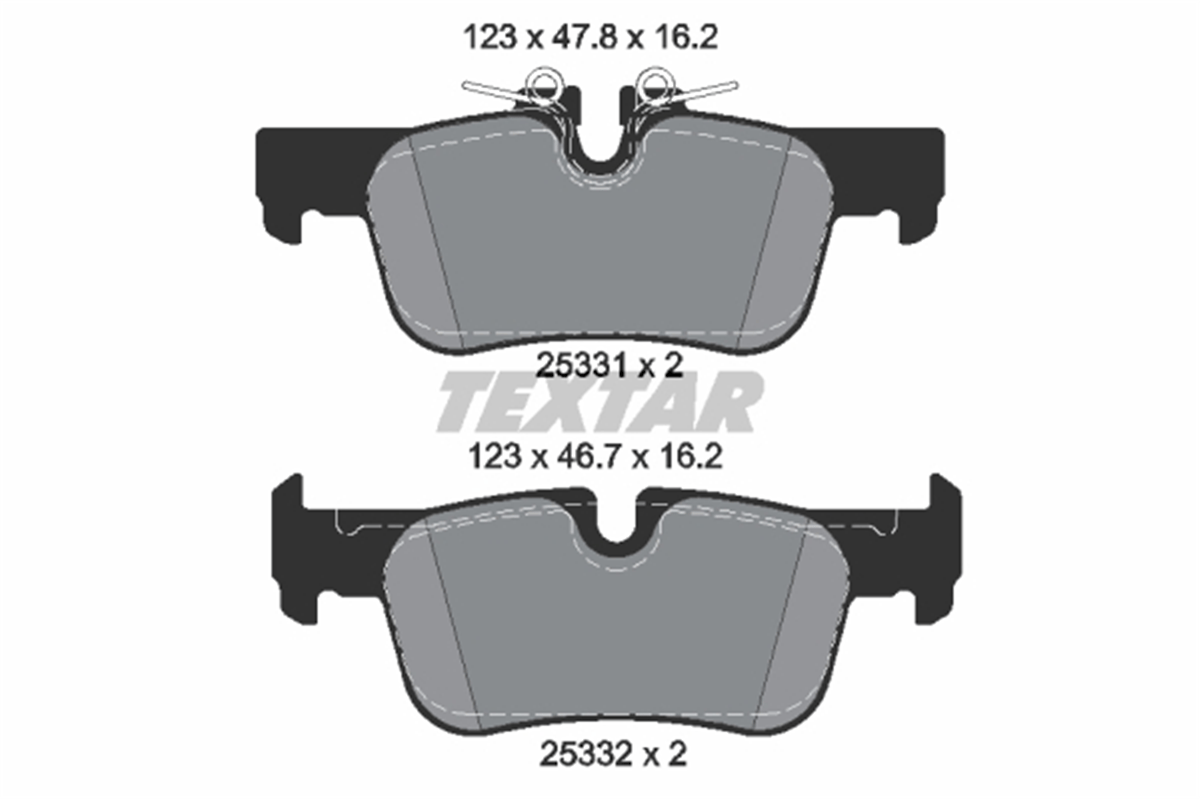 TEXTAR 2533101 - Fren Balatasi Arka - Bmw 1f40-2 F45-f46-x1 F48-x1 F49-x2 F39 Mini-f54-f60