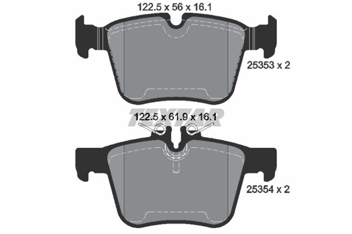 TEXTAR 2535301 - Fren Balatasi Arka - Mercedes W205