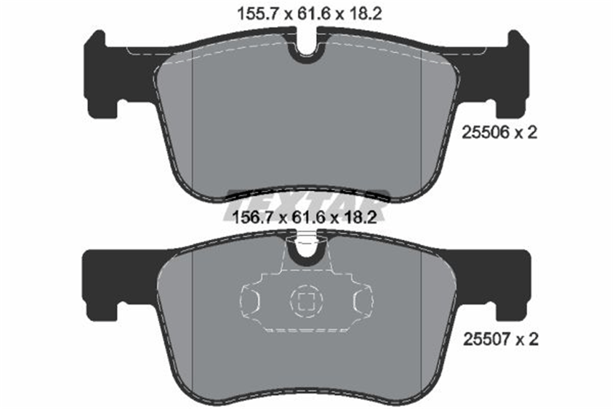 TEXTAR 2550601 - Fren Balatasi Ön - Bmw F20-f20 Lci-f21-f21 Lci-f30-f31-f32-f34 Gt-f34 Gt Lci-4f33-f33 Lci-f36-f36 Gran Coupe -f36 Gran Coupe Lci