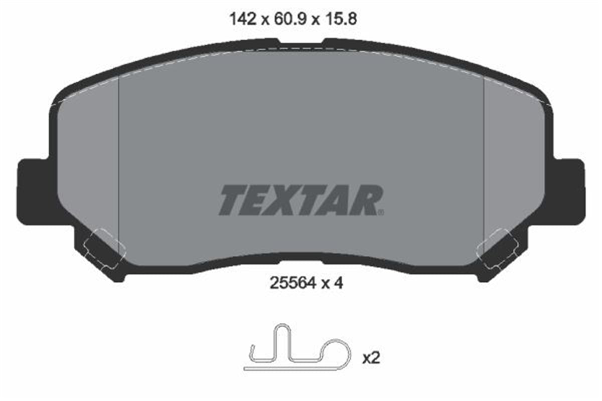 TEXTAR 2556401 - Fren Balatasi Ön - Japon Cx5 (ke, Kf)