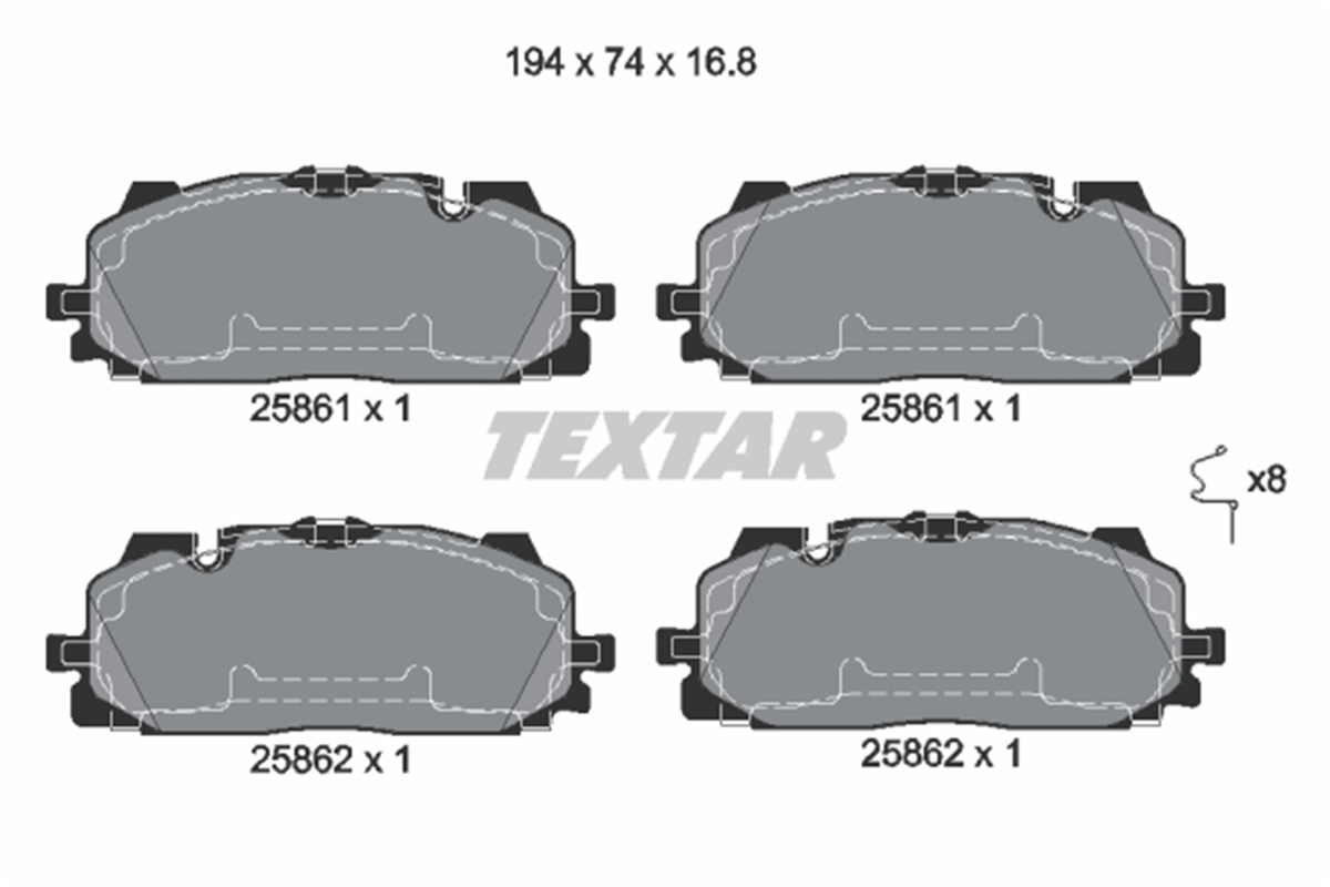 TEXTAR 2586101 - Fren Balatasi Ön - Vw A4-a5-q7