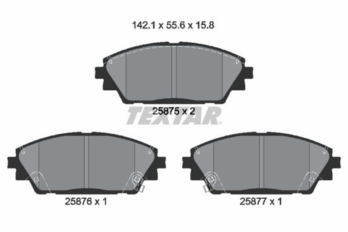 TEXTAR 2587501 - Fren Balatasi Ön - Japon Mazda 3