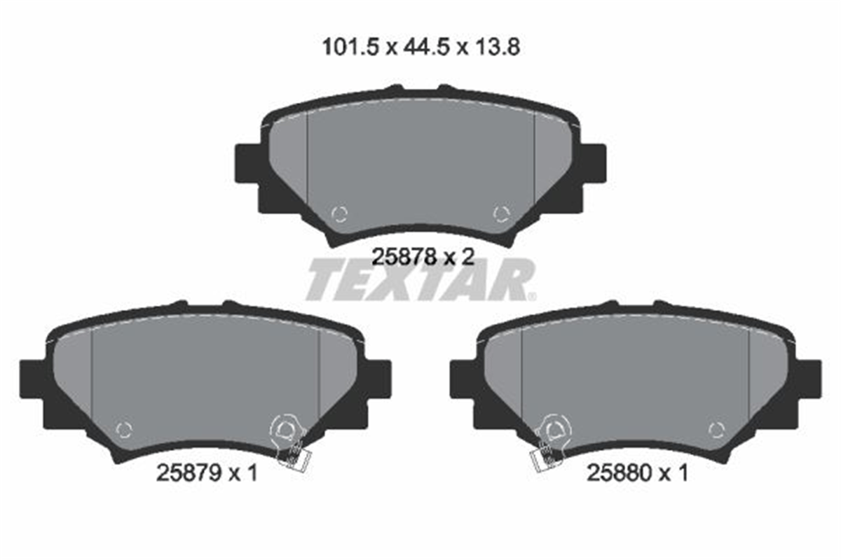 TEXTAR 2587801 - Fren Balatasi Arka - Japon Mazda 3