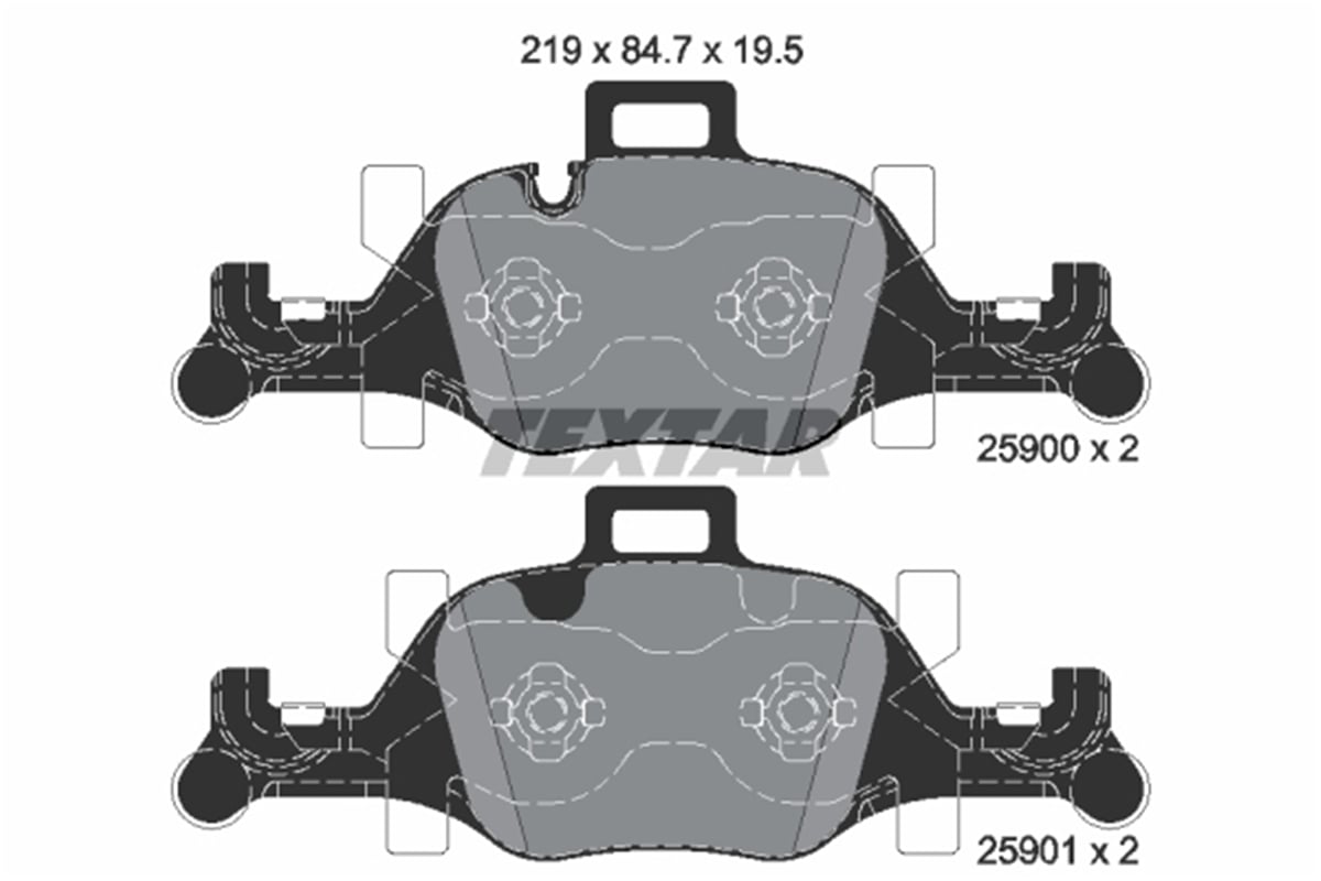 TEXTAR 2590001 - Fren Balatasi Ön - Bmw G30-g31-6g32-7g11-g12-x3 G01-x4 G02-x5 G05