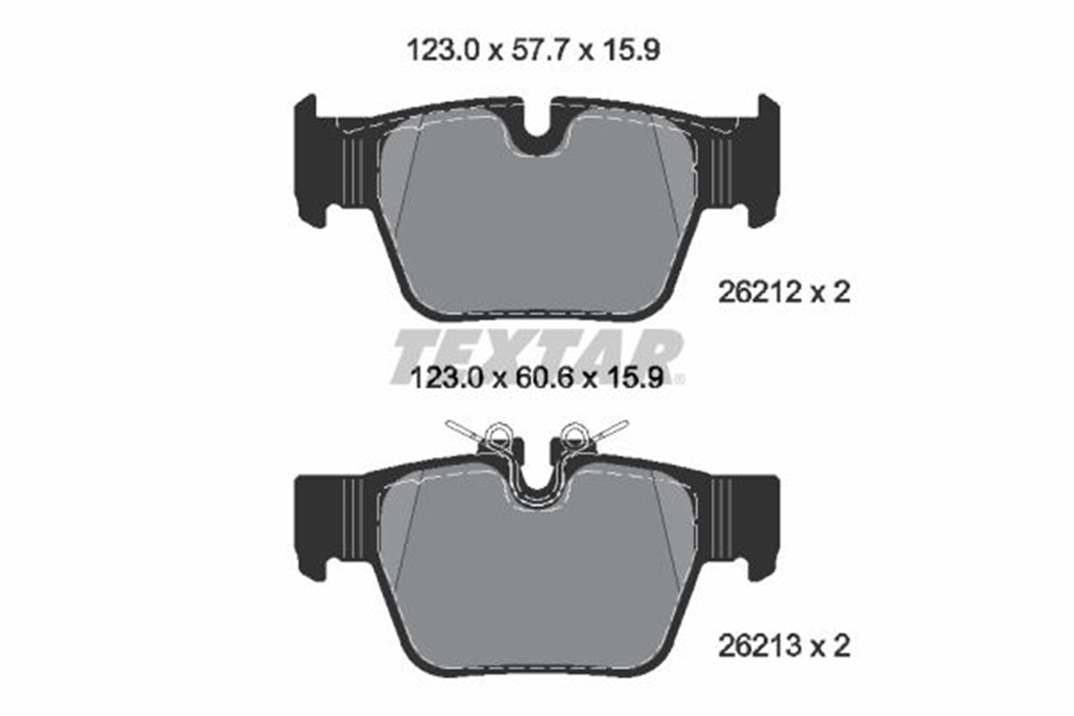 TEXTAR 2621201 - Fren Balatasi Arka - Bmw F40-f44-x2 F39 Mini F54-f60