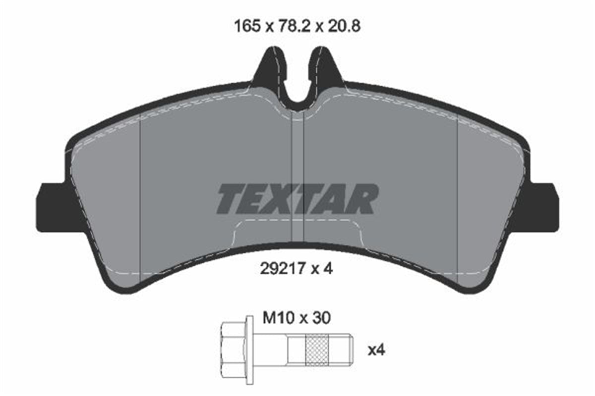 TEXTAR 2921702 - Fren Balatasi Arka - Mercedes W906 Sprinter-crafter