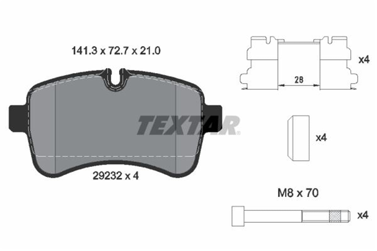 TEXTAR 2923201 - Fren Balatasi Arka - Fiat Daily Iv/v