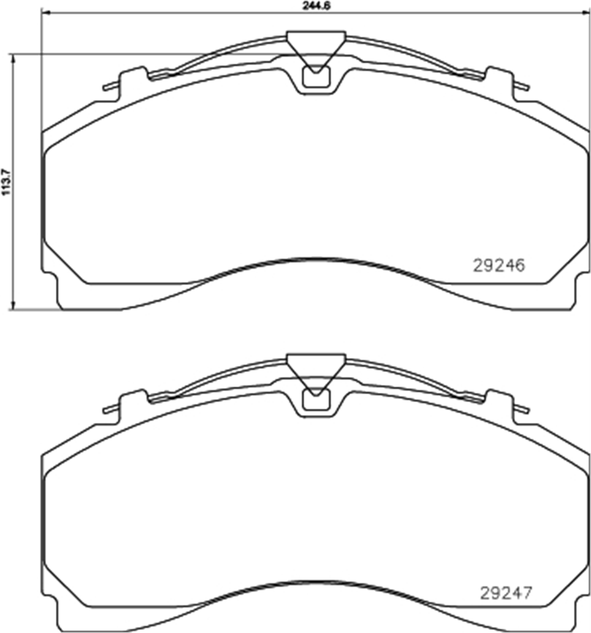 TEXTAR 2924601 - Fren Balata Seti, Diskli Fren On - Av Actros Mp2 / Mp3, Actros Mp4 / Mp5, Antos, Arocs, Atego, Axor I/ii, Econic Ii