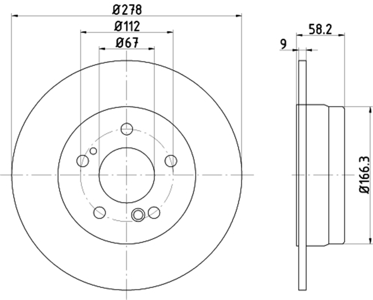 TEXTAR 92058000 - Fren Diski Arka - Mercedes W129