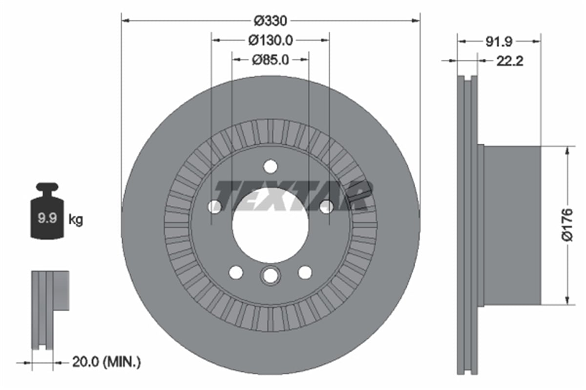 TEXTAR 92261903 - Fren Diski Arka - Mercedes 463