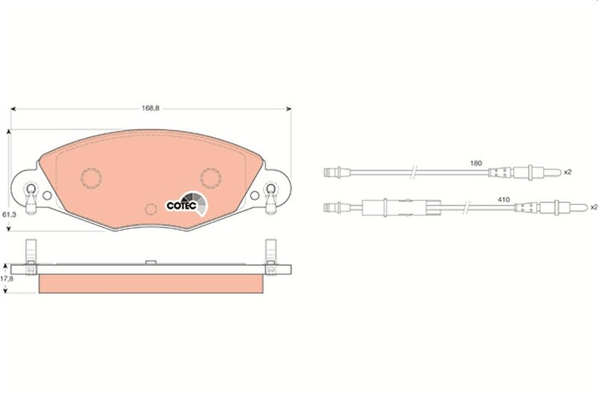 TRW GDB1449 - Fren Balatasi - Psa Citroen C5 I 2001 - 2004, C5 Ii 2004 >>