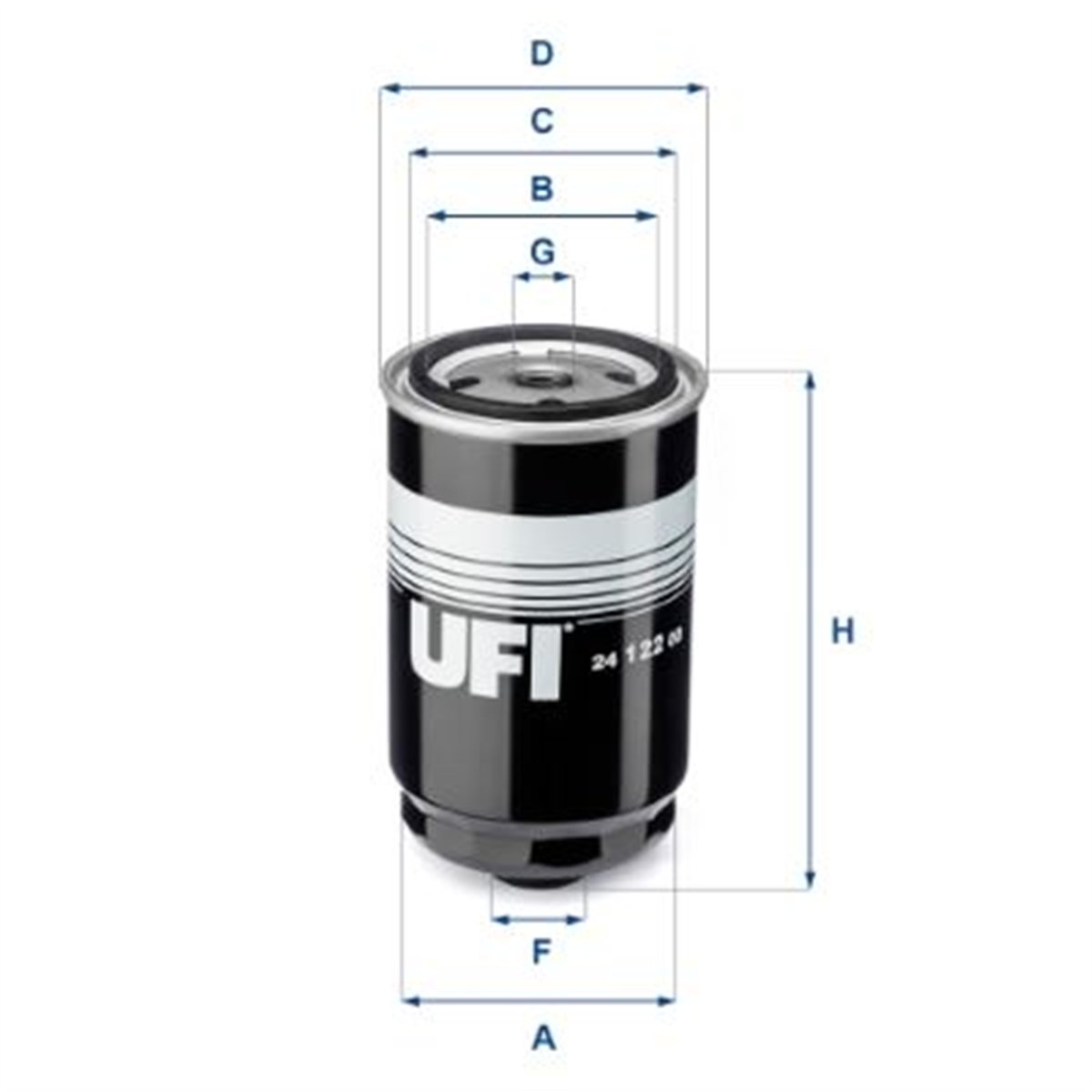 UFI 24.122.00 - Yakit Filtresi - Kore Accent Blue/h1/starex/i20/i30/ix35/tucson/santafe/trajet/sportage