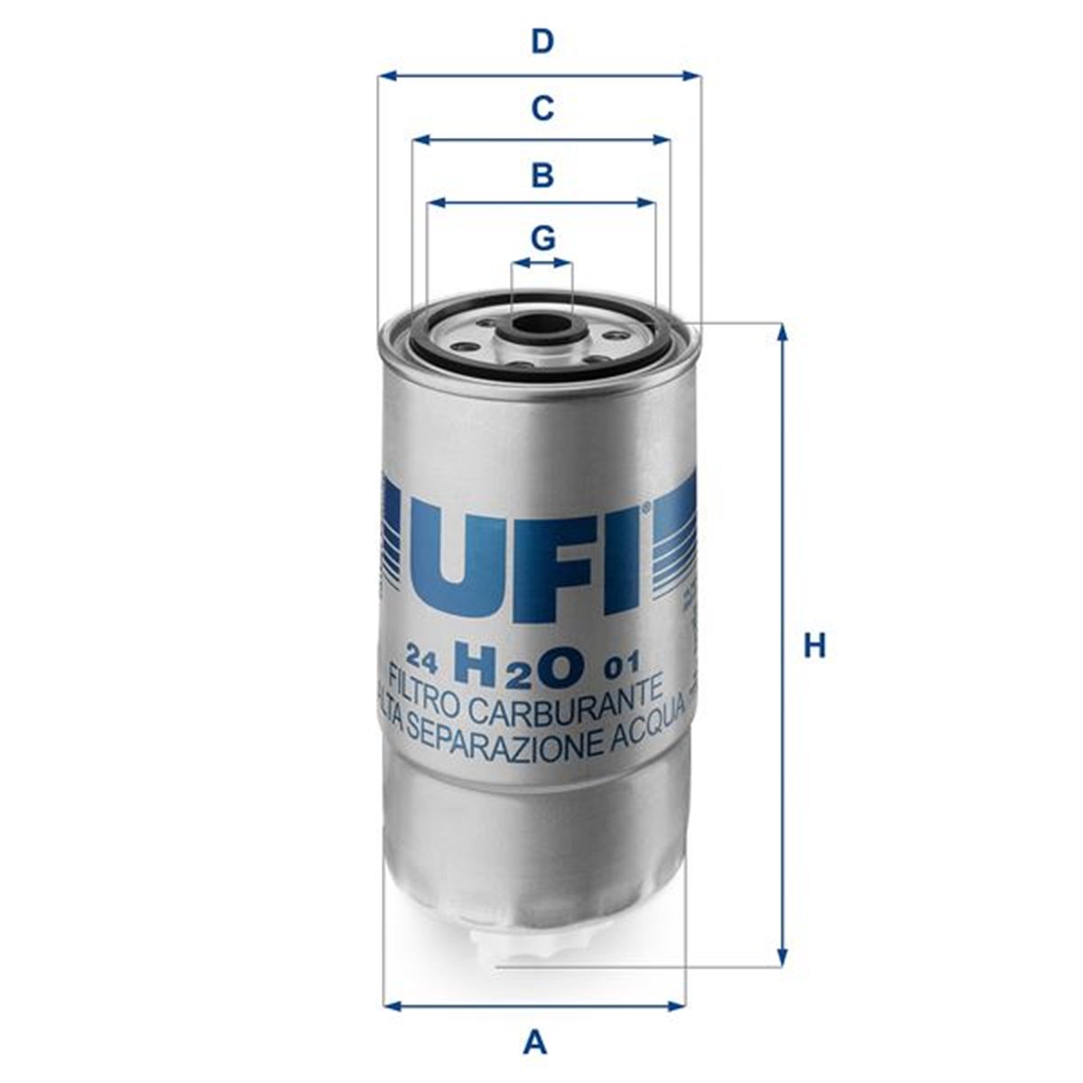 UFI 24.H2O.01 - Yakit Filtresi - Fiat Jeep Cherokee- Iveco Daily Iii