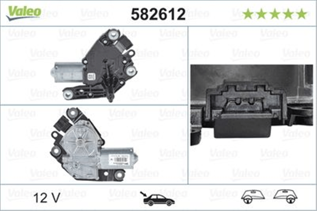 VALEO 582612 - Silecek Motoru Arka - Mercedes 246-242
