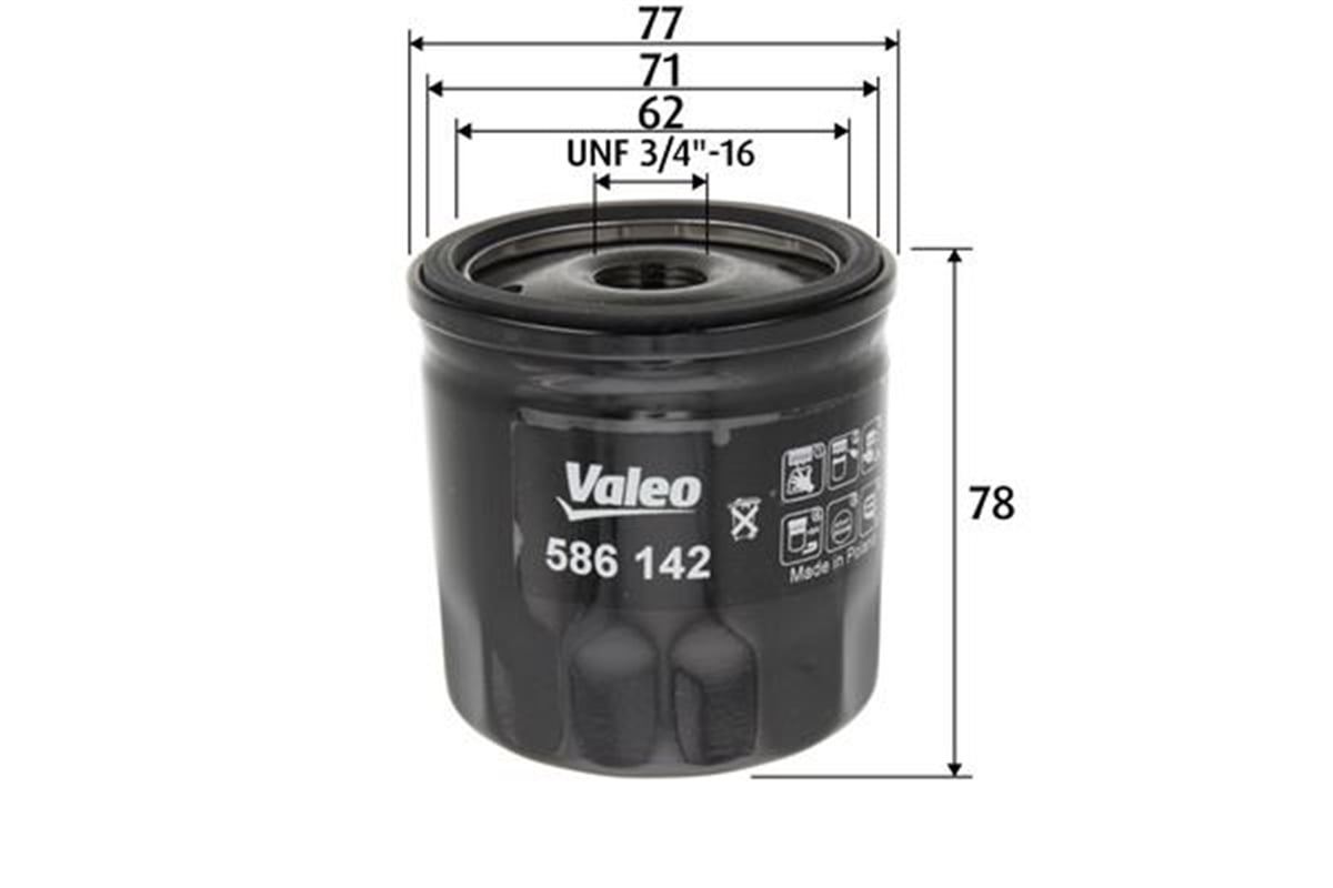 VALEO 586142 - Yag Filtresi - Vw Golf7-a3-leon-passat-polo-a1