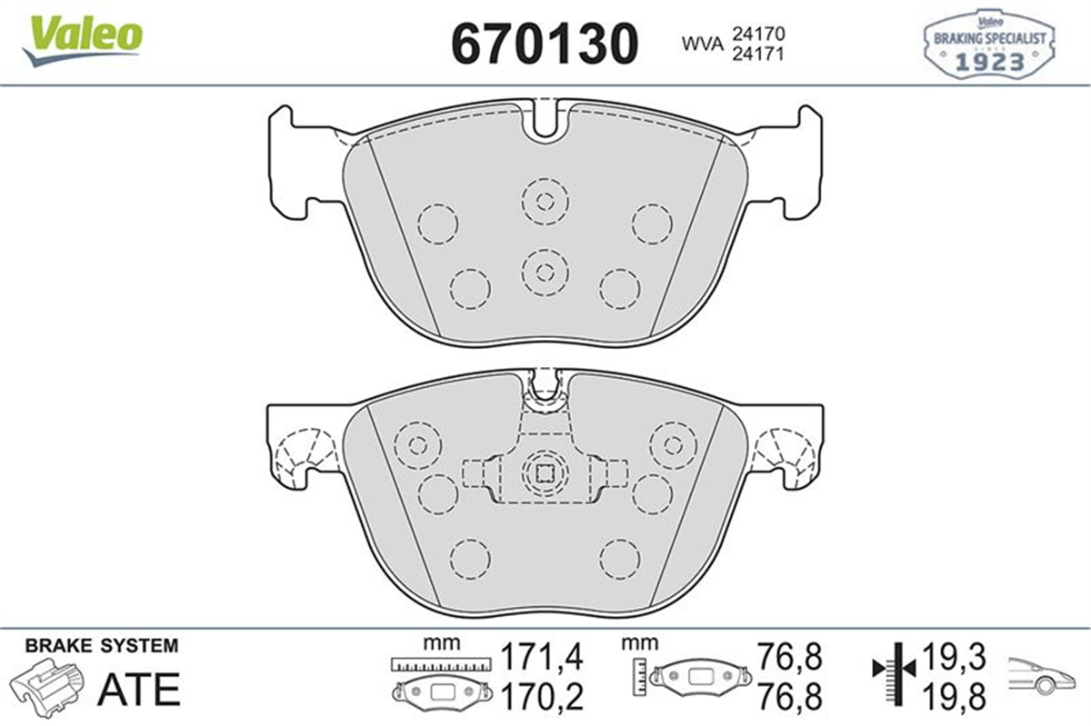 VALEO 670130 - Fren Balatasi Ön - Bmw X5 E70-x5 F15-x6 E71-x6 F16