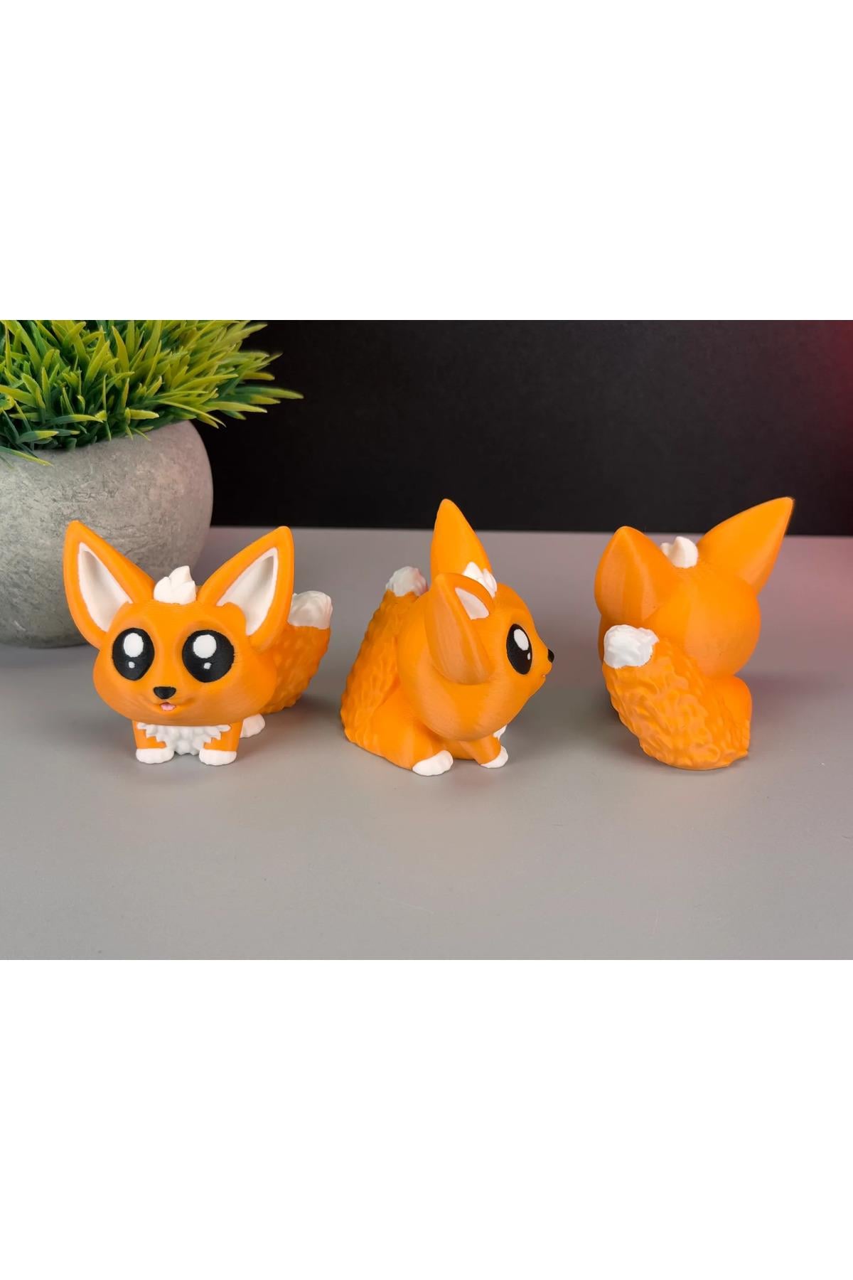 3'lü Mini Tilki Set - Araç İçi Aksesuar Sevimli Tilkiler