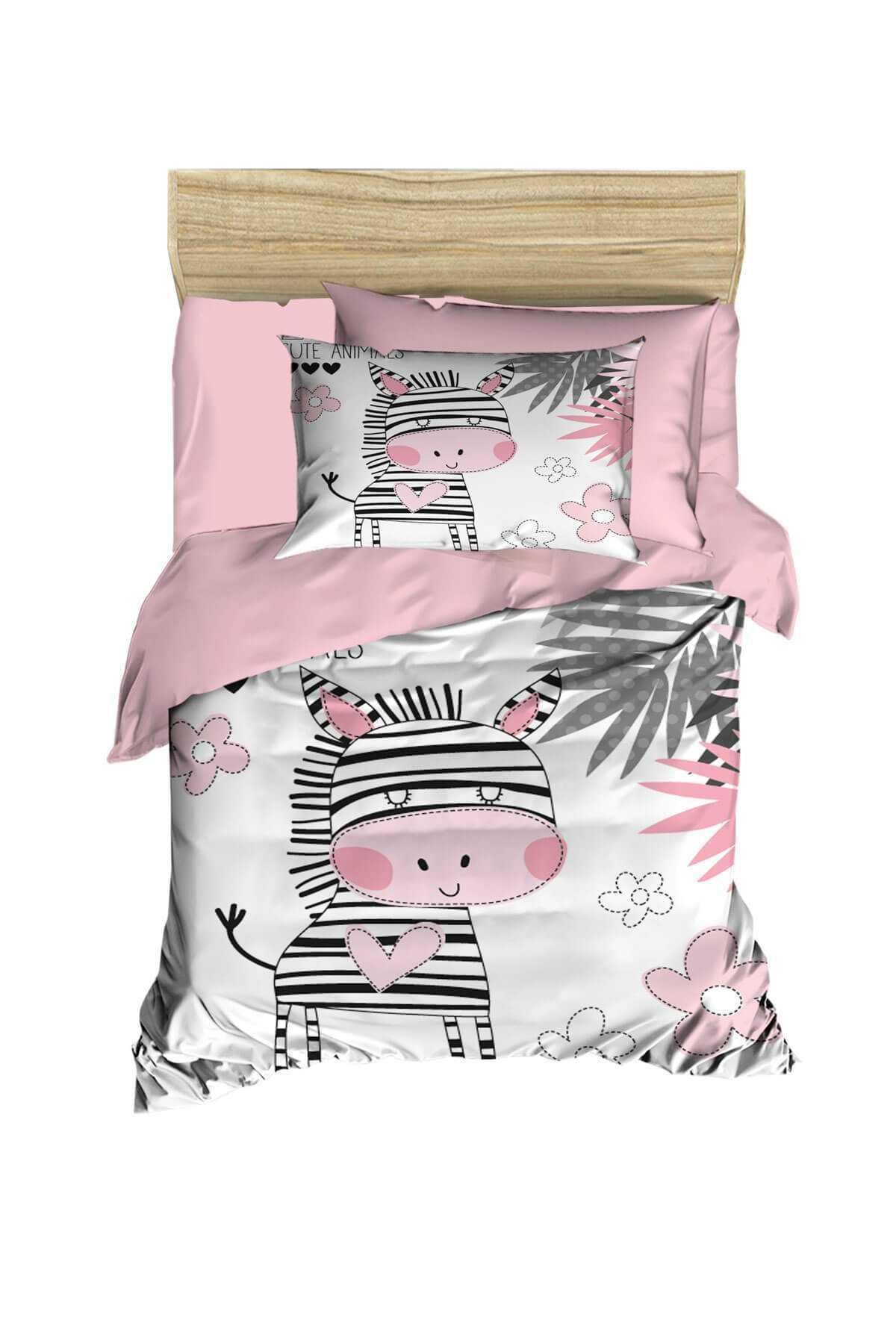 Dijital Baskılı 3d Pamuklu Yenidoğan Bebek Nevresim Takımı Baby Zebra