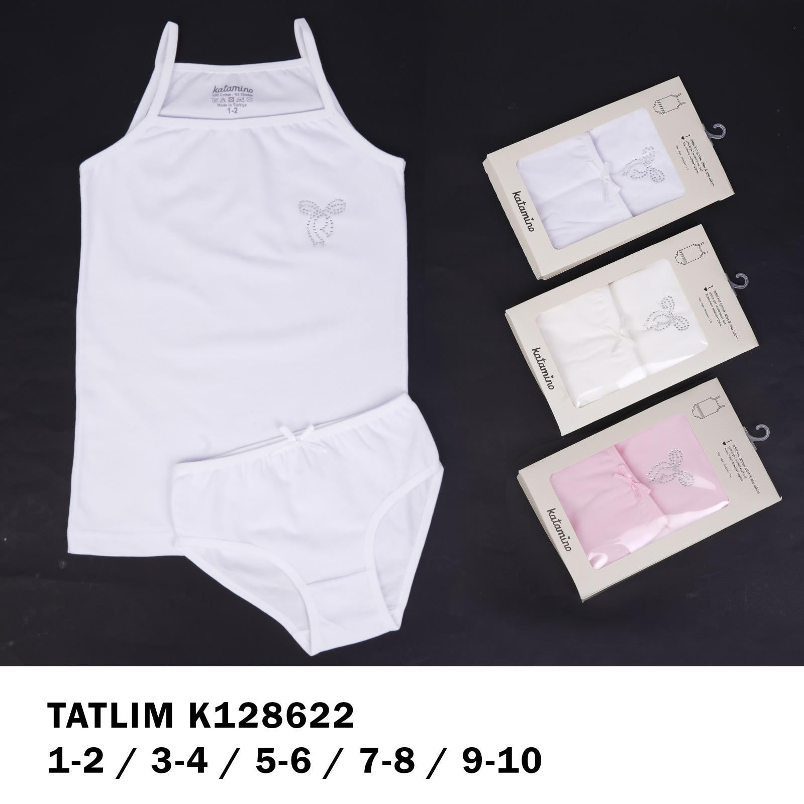 Kız İp Askılı Atlet Slip Takım