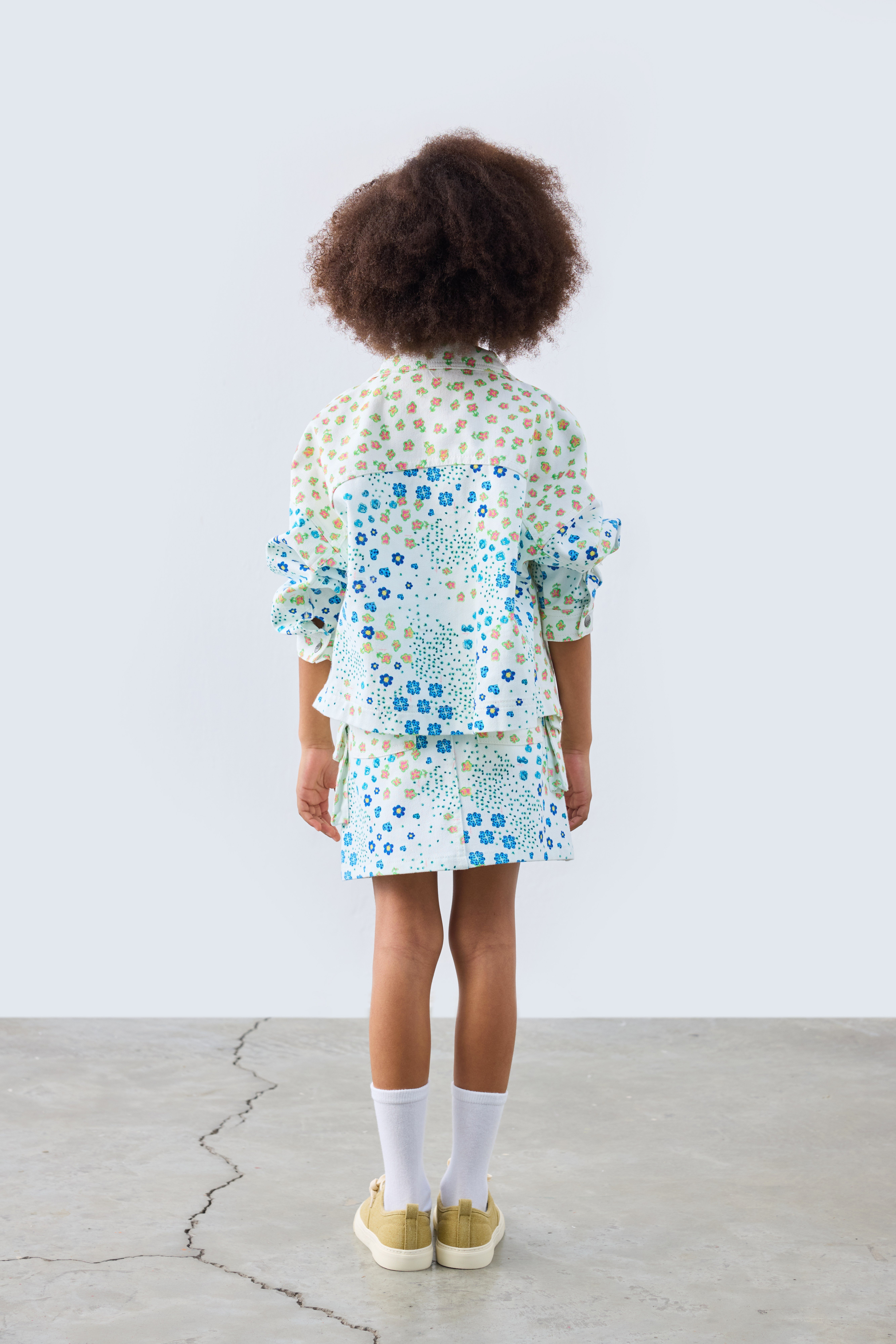 Little Bloom Gabardin Etek