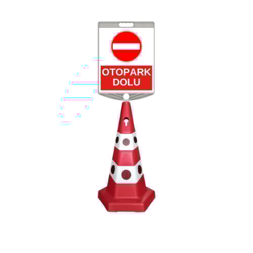 Otopark Dolu Uyarı Levhalı Kedi Gözlü Reklam Konisi650506 -ZT945 S -26 TYOtopark Dolu Levhalı Kedi Gözlü Reklam Konisi Ağırlıklı