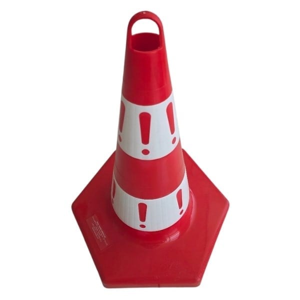 50 cm Ekonomik Trafik Konisi – Kırmızı Beyaz Plastik Duba