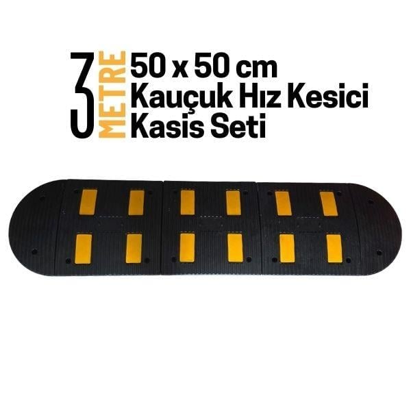 3 Metre Kauçuk Hız Kesici Kasis Seti 50x50 cmHYL5050K-33 Metre Kauçuk Hız Kesici Kasis Seti 50x50 cm