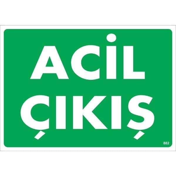 Acil Çıkış Yönlendirme Levhası İSG-882-2535SAcil Çıkış Uyarı Levhası