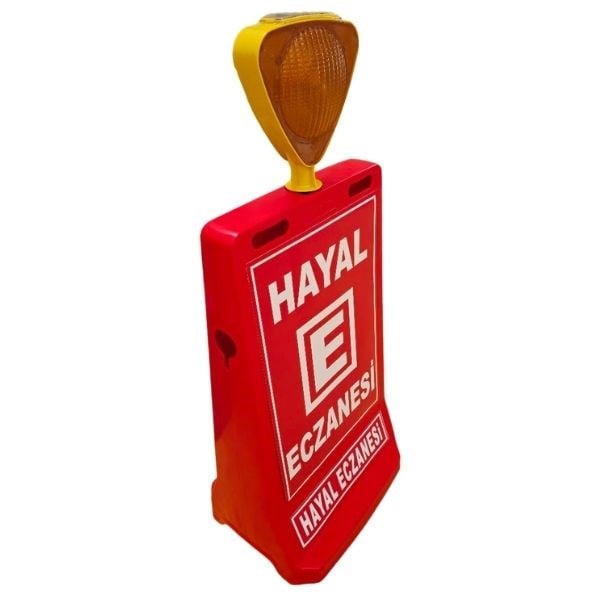 Sarı Işıklı Plastik Eczane Reklam Dubası