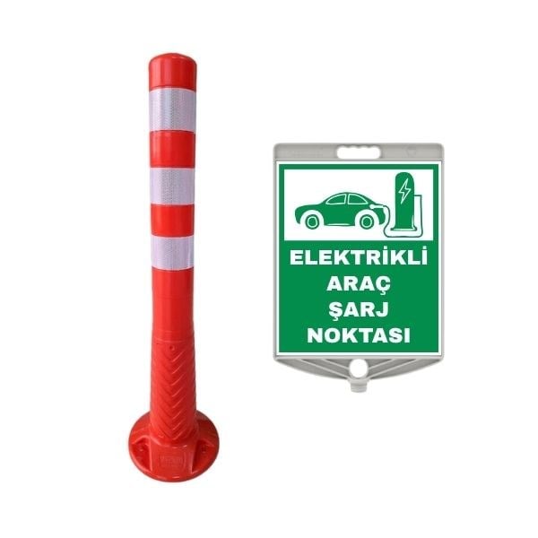 Şarj Noktası Levhalı Delinatör Seti 75 cm