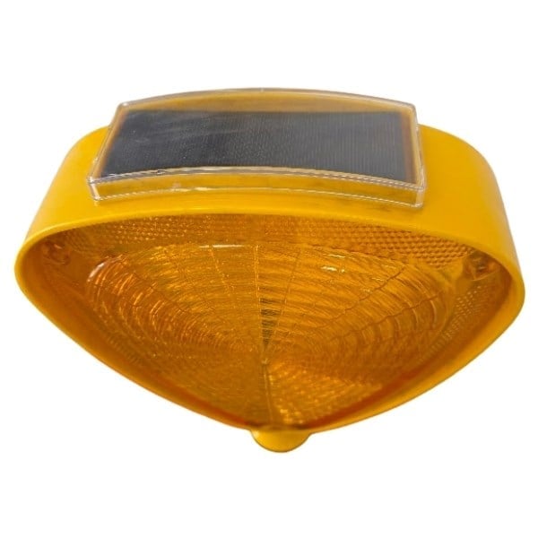 Solar Flaşörlü Üçgen Sarı Lamba