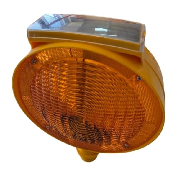Yuvarlak Sarı Solar Flaşörlü LED Lamba